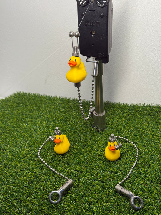 - Supporting Mens Mental Health Charity - Custom Rubber Duck Carp Fishing Bobbins Metal Clips Bite Indicators