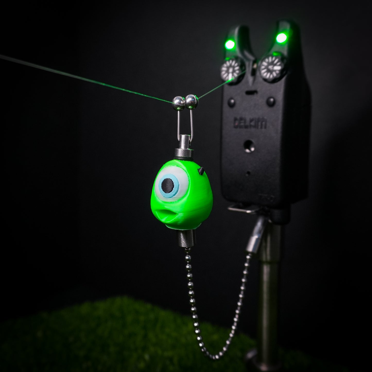 Custom Mike Wazowski Fishing Bobbins Metal Clips Bite Indicators