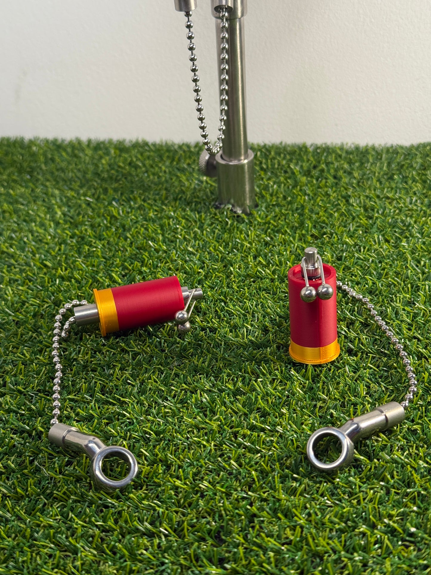 Custom Shotgun Shell Carp Fishing Bobbins Metal Clips Bite Indicators