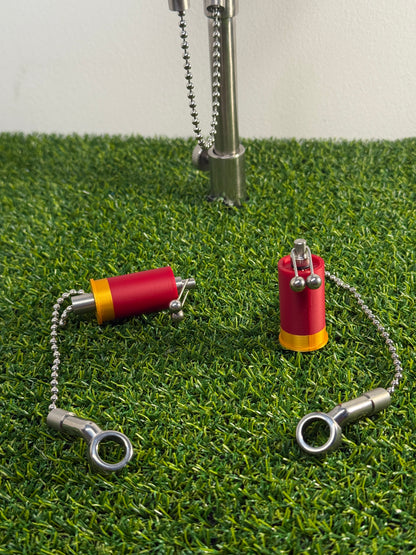 Custom Shotgun Shell Carp Fishing Bobbins Metal Clips Bite Indicators