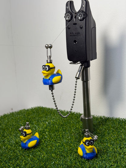 Custom Minion Rubber Ducks Carp Fishing Bobbins Metal Clips Bite Indicators