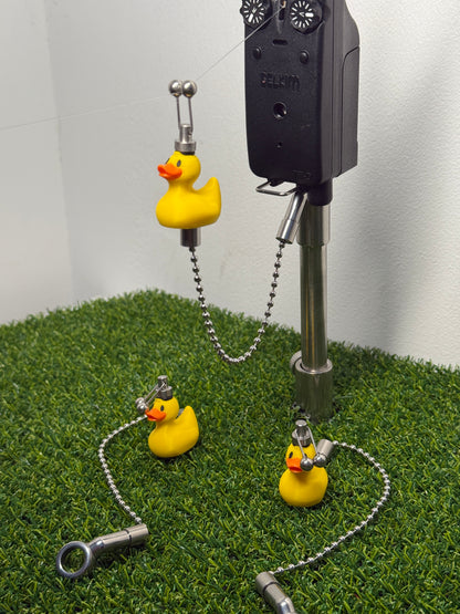 - Supporting Mens Mental Health Charity - Custom Rubber Duck Carp Fishing Bobbins Metal Clips Bite Indicators