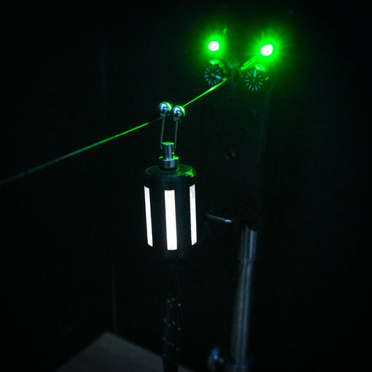 White Lanternz LED Powered Custom Carp Fishing Bobbin