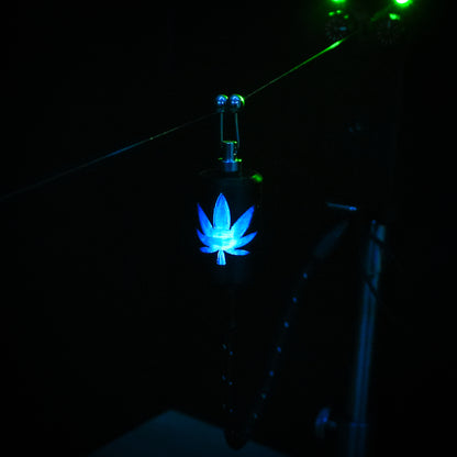 LED Powered Blue 420 leaf Custom Carp Fishing Bobbin