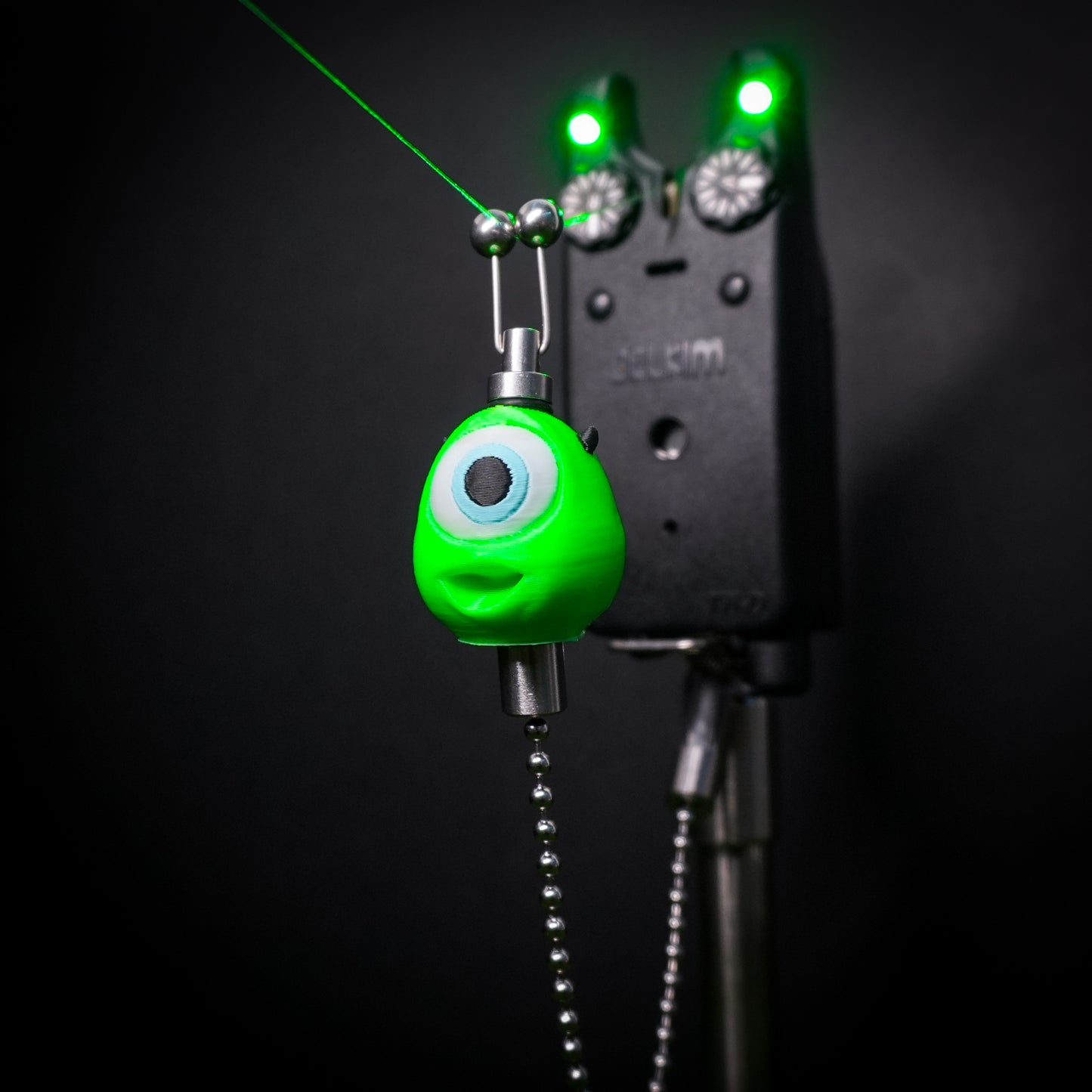 Custom Mike Wazowski Fishing Bobbins Metal Clips Bite Indicators