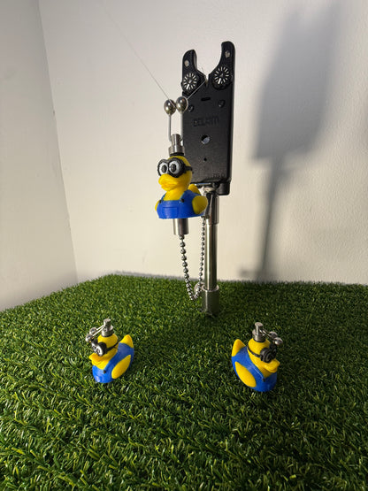 Custom Minion Rubber Ducks Carp Fishing Bobbins Metal Clips Bite Indicators