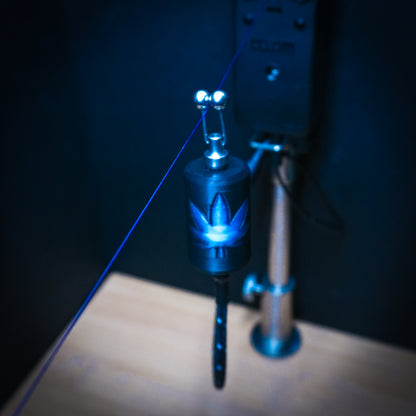 LED Powered Blue 420 leaf Custom Carp Fishing Bobbin