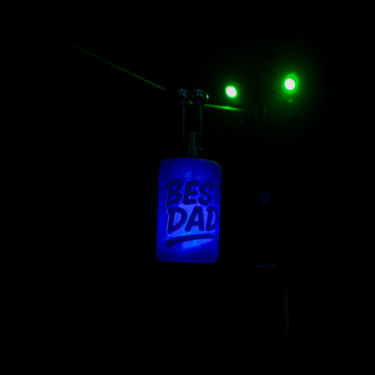 LED Powered Best Dad Blue Custom Carp Fishing Bobbins