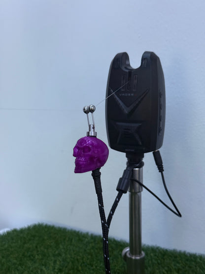 LED Powered Flashing Purple Skull Carp Fishing Bobbins