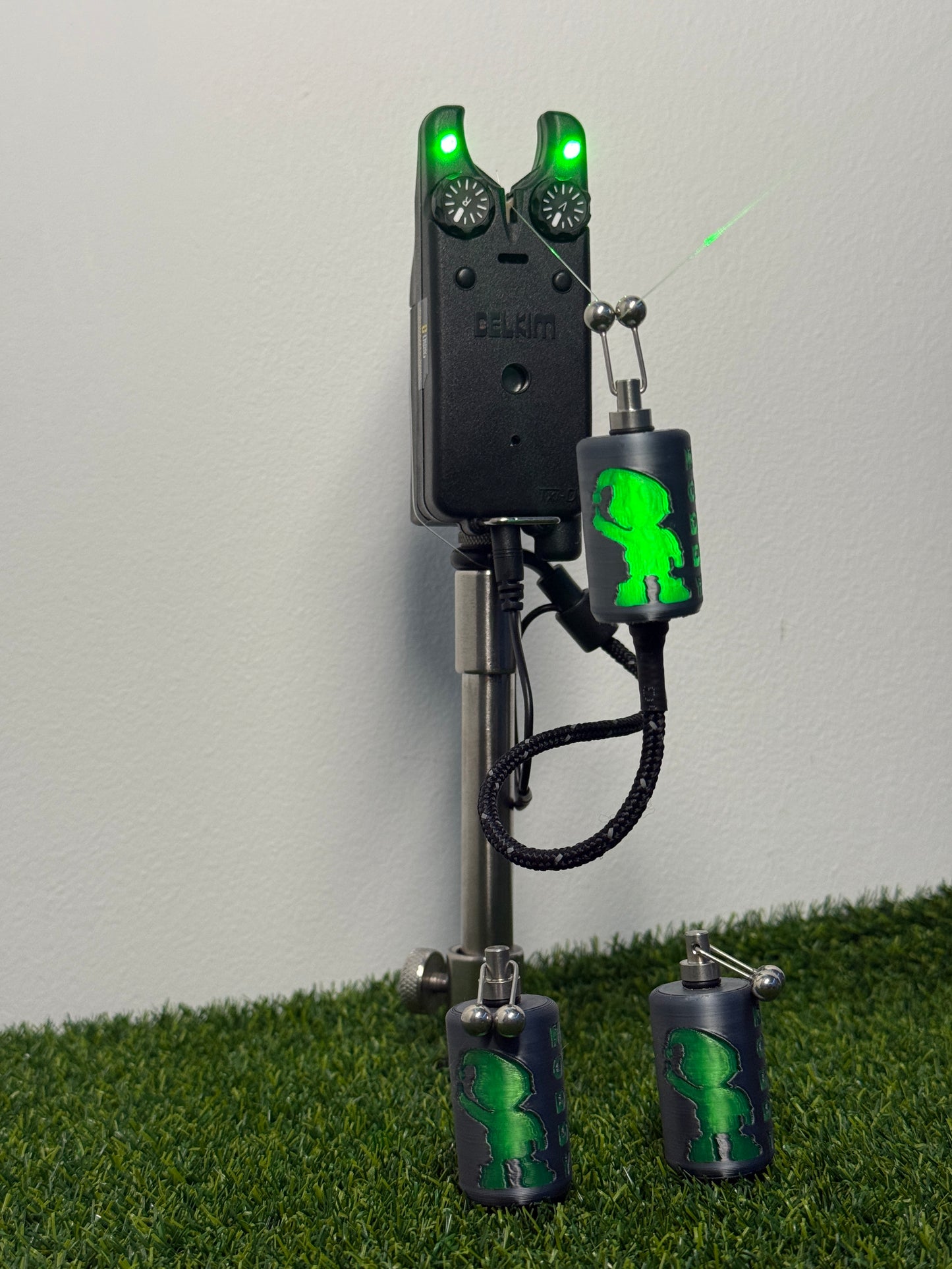 LED Powered Flashing V2 Titanium Effect Noddy Carp Fishing Bobbins