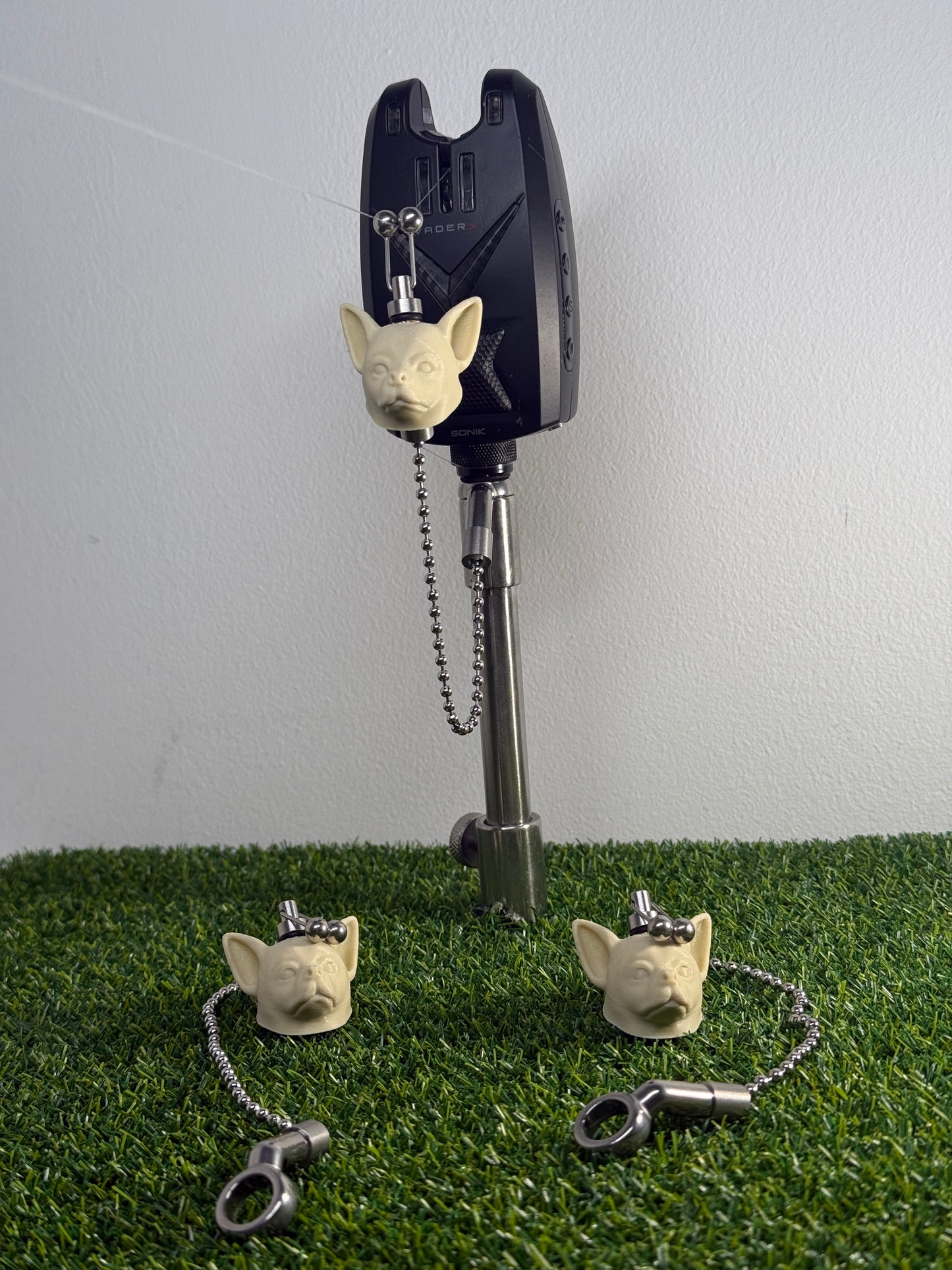 Custom Cream Chihuahua Carp Fishing Bobbins Metal Clips Bite Indicators