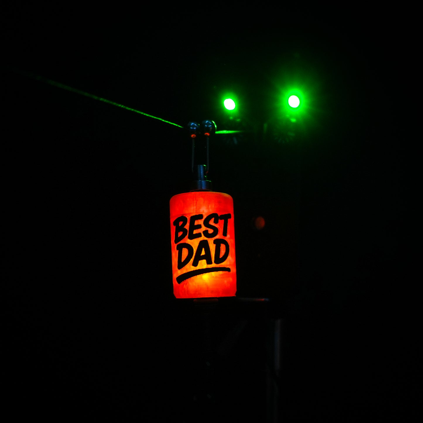 LED Powered Best Dad Orange Custom Carp Fishing Bobbins