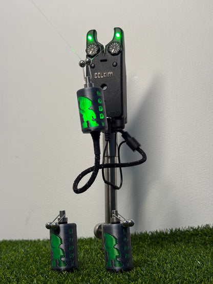 LED Powered Flashing V2 Titanium Effect Noddy Carp Fishing Bobbins