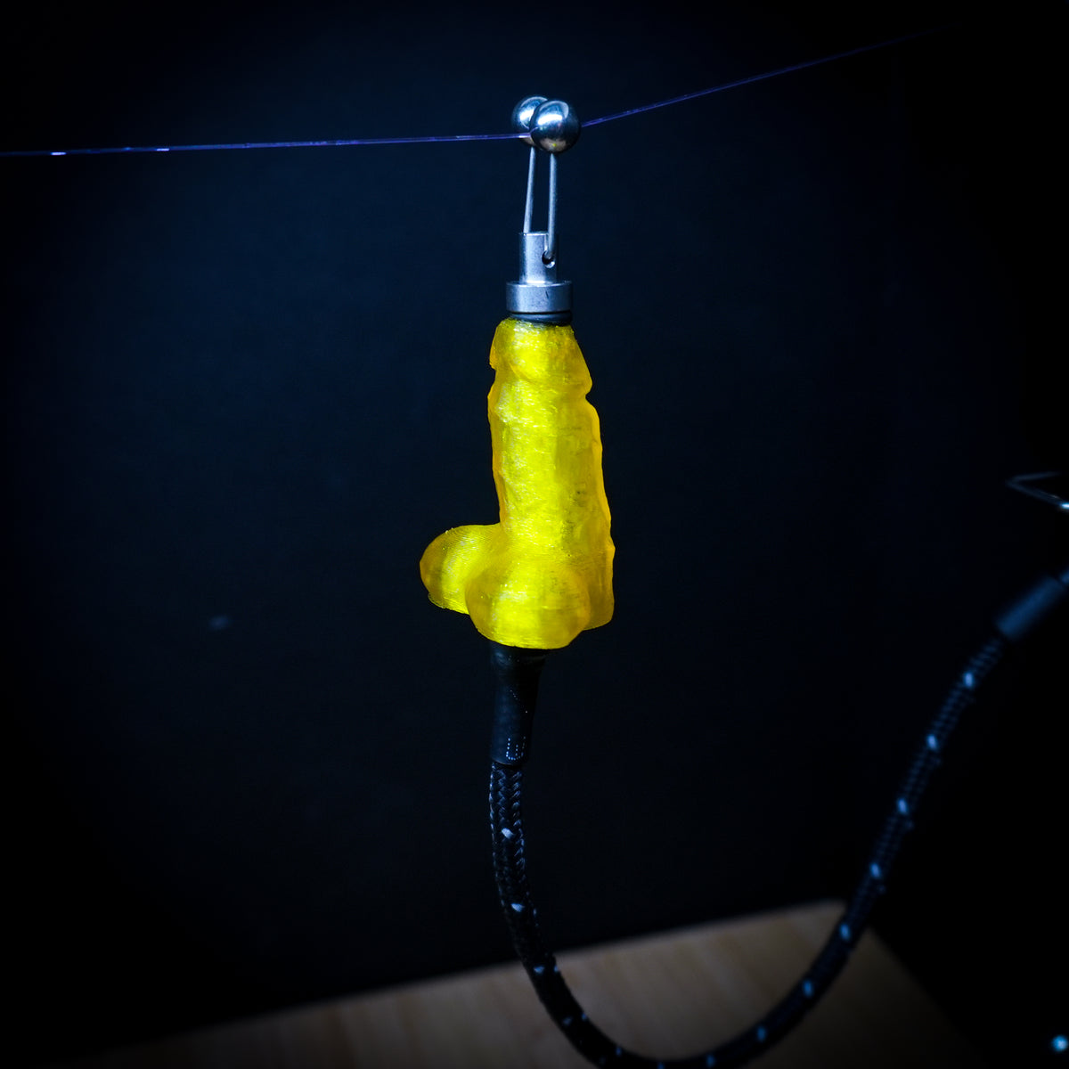 LED Powered Yellow Knobbin Custom Carp Fishing Bobbin