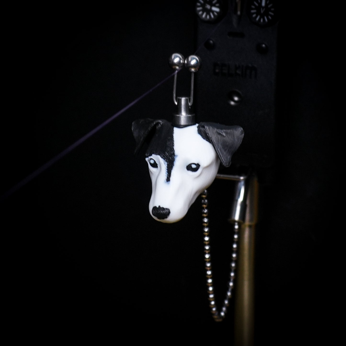 Jack Russell Black and White Carp Fishing Bobbin