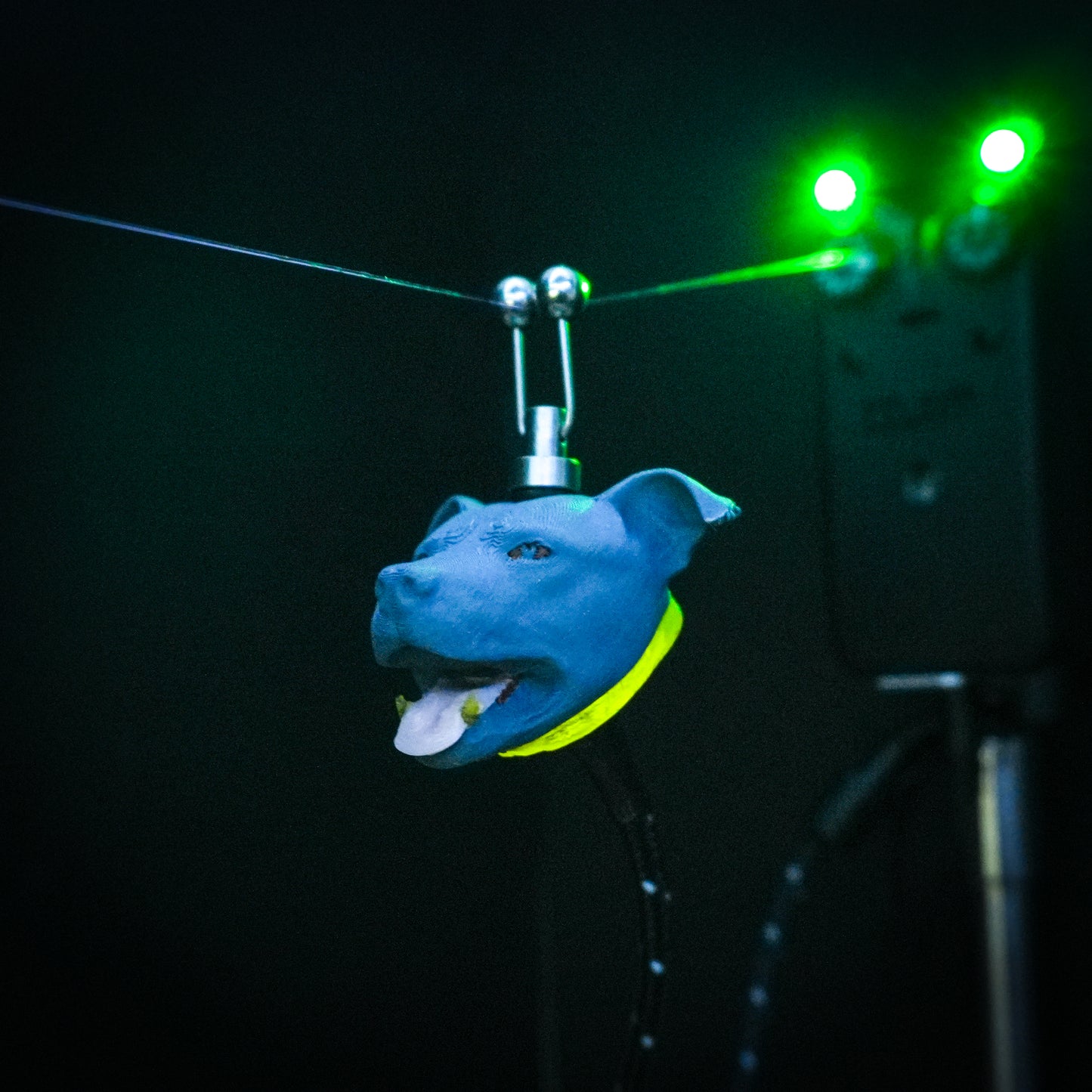 LED Powered Blue Staffy Custom Carp Fishing Bobbin