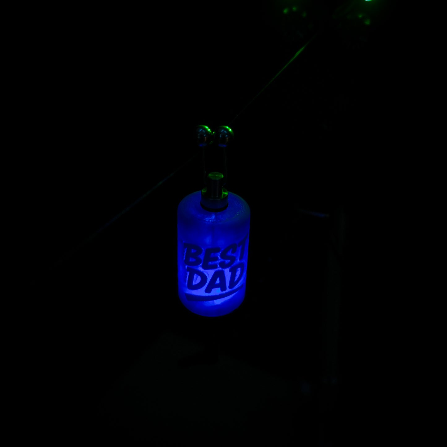 LED Powered Best Dad Blue Custom Carp Fishing Bobbins