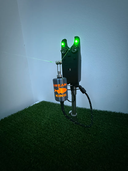 Limited Edition LED Powered Flashing Titanium Effect Bream King Carp Fishing Bobbins