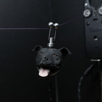 LED Powered Black Staffy Custom Carp Fishing Bobbin