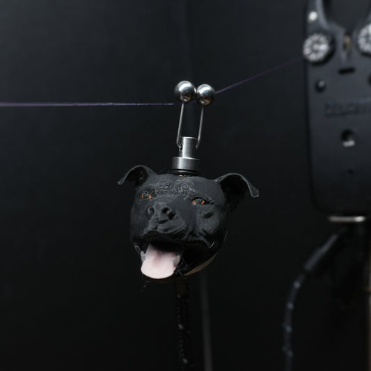 LED Powered Black Staffy Custom Carp Fishing Bobbin