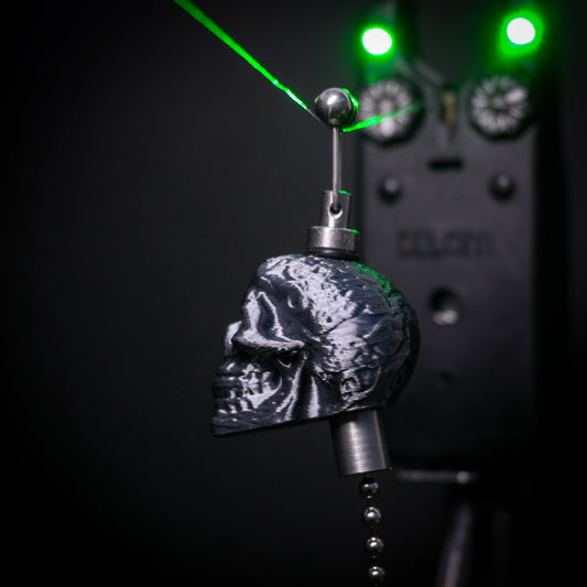 Custom Titanium Effect Skull Carp Fishing Bobbin