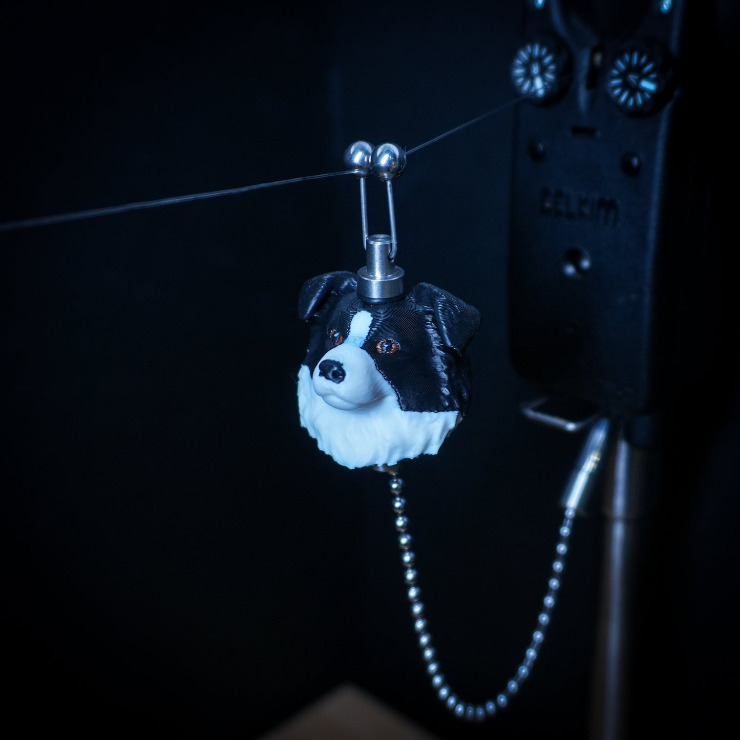 Black and White Collie Custom Carp Fishing Bobbins