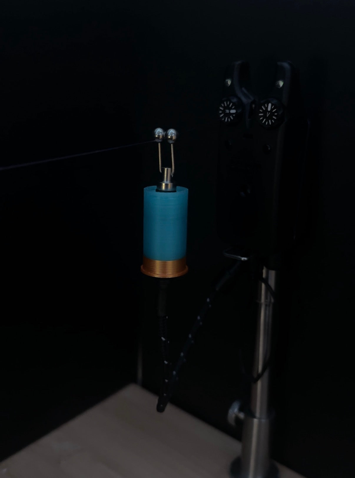LED Powered Blue Shotty Shell Custom Carp Fishing Bobbin