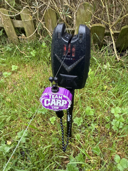 Team Carp Crib Purple Carp Fishing Bobbins Metal Clips Bite Indicators