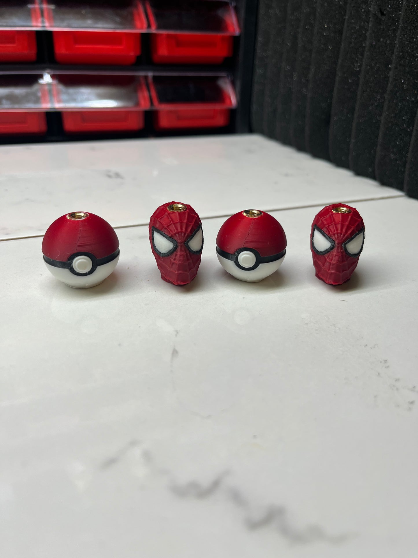 Bobbins Only No Chain & Clip Spidey & Pokeball Bundle