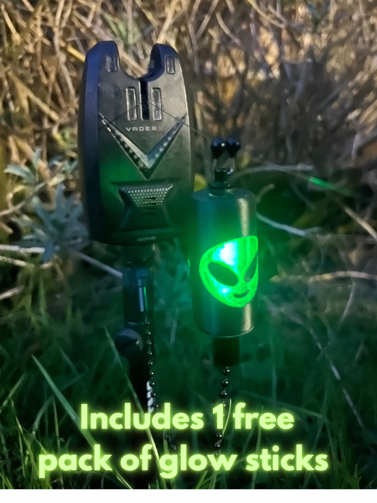 Glow In The Dark Custom Alien Carp Fishing Bobbins Metal Clips Bite Indicators